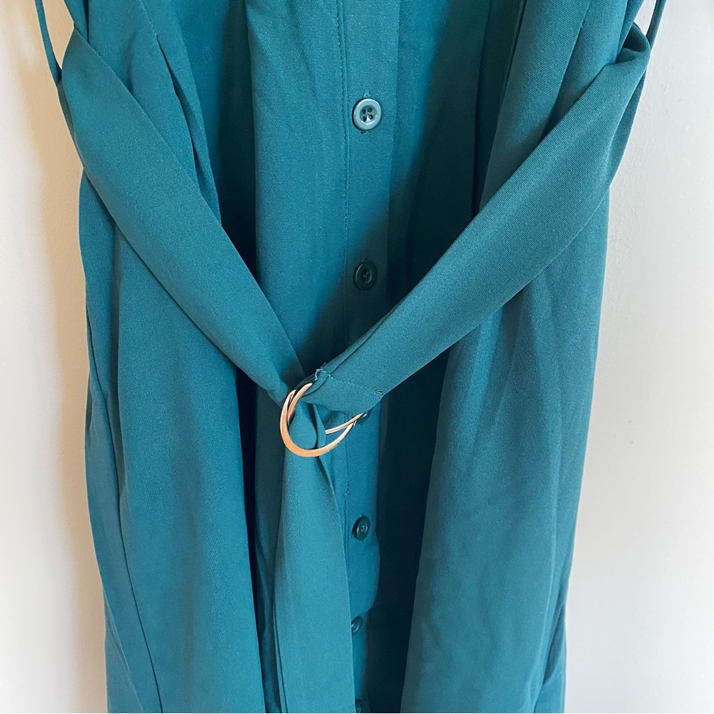 NWT Short Sleeve Button Front Maxi Dress Medium Large - Picture 10 of 12